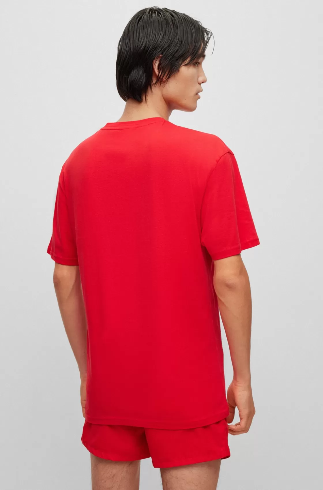 HUGO BOSS Cotton-jersey T-shirt With SPF 50+ UV Protection light pink Shop