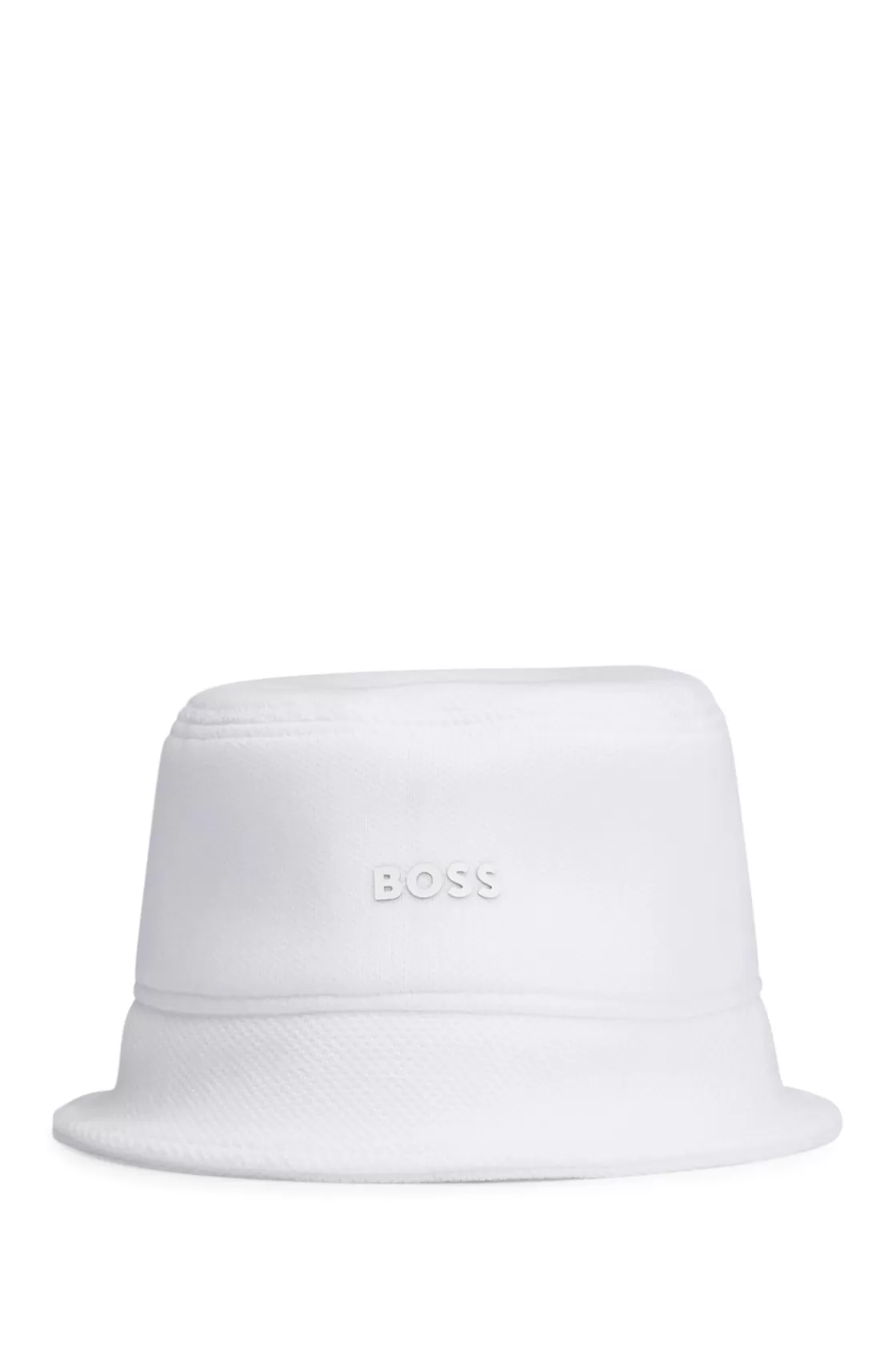HUGO BOSS Cotton-piqué Bucket Hat With Logo Detail White Cheap