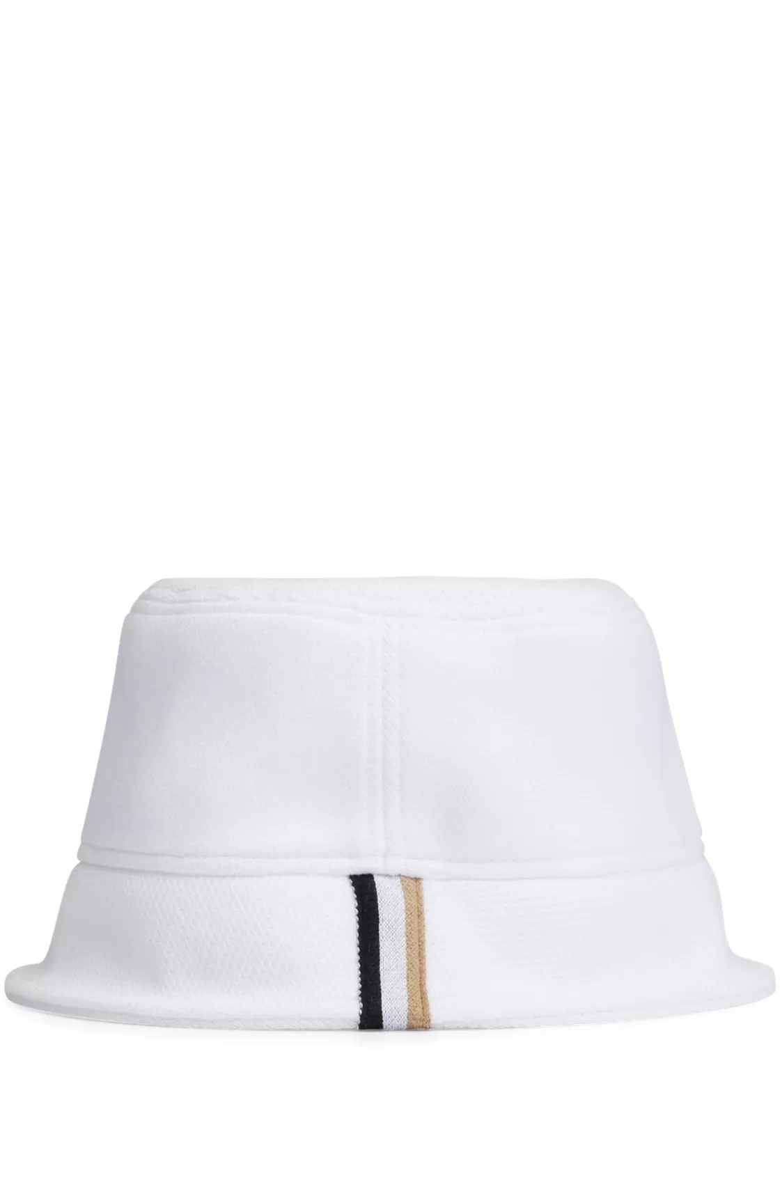 HUGO BOSS Cotton-piqué Bucket Hat With Logo Detail White Cheap