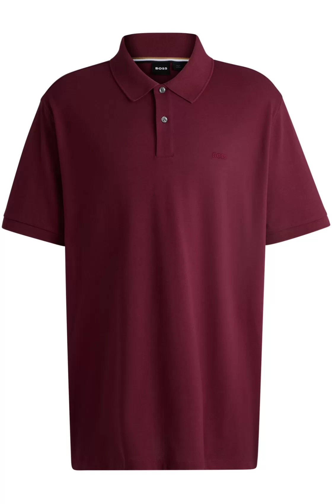 HUGO BOSS Cotton-piqué Polo Shirt With Logo Detail Dark Red Discount