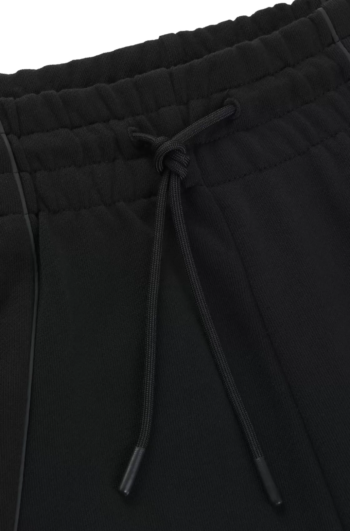 HUGO BOSS Cotton-terry Tracksuit Bottoms With Decorative Reflective Trims Black Best Sale