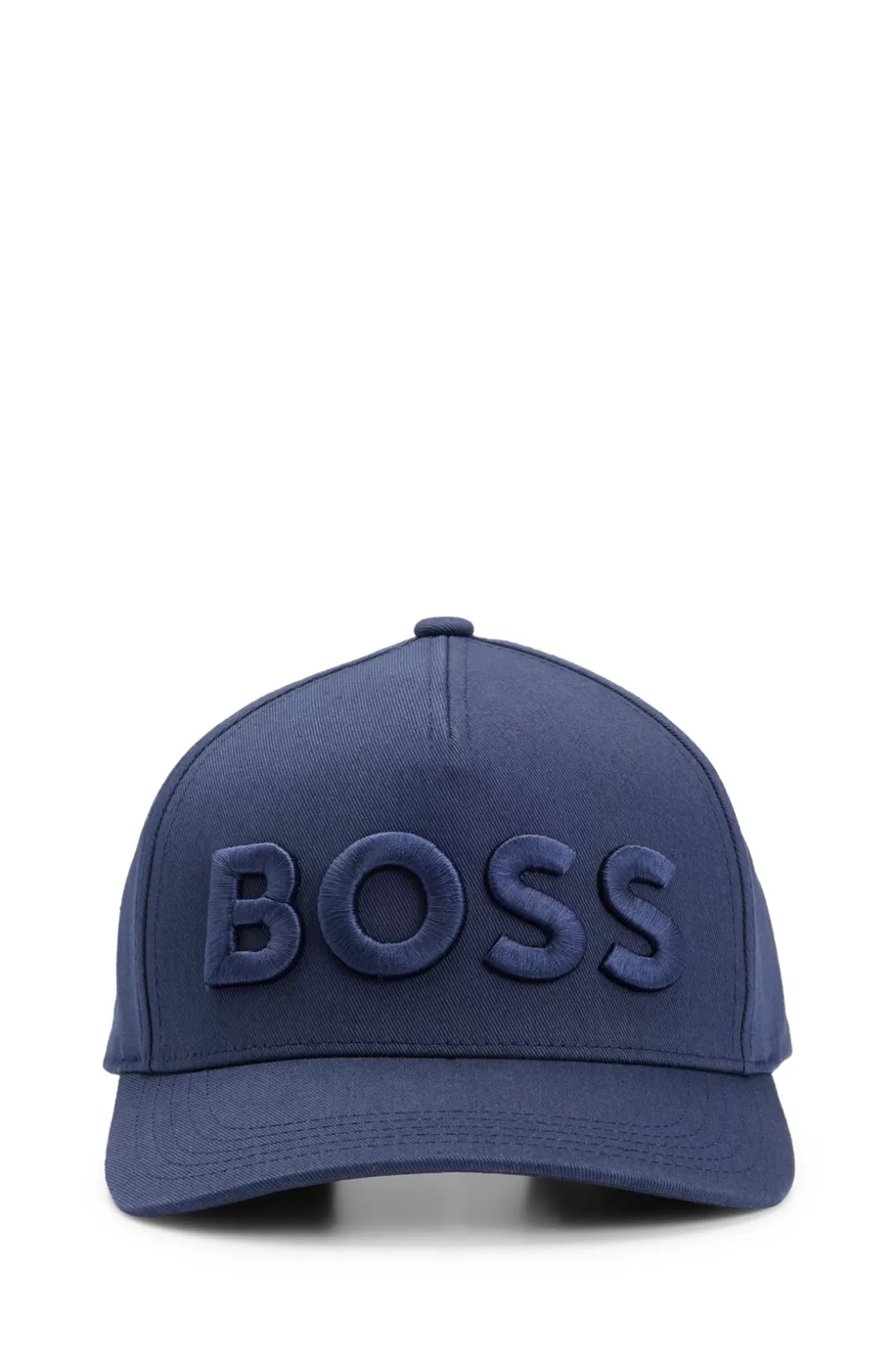 HUGO BOSS Cotton-twill Cap With 3D Embroidered Logo Dark Blue Sale