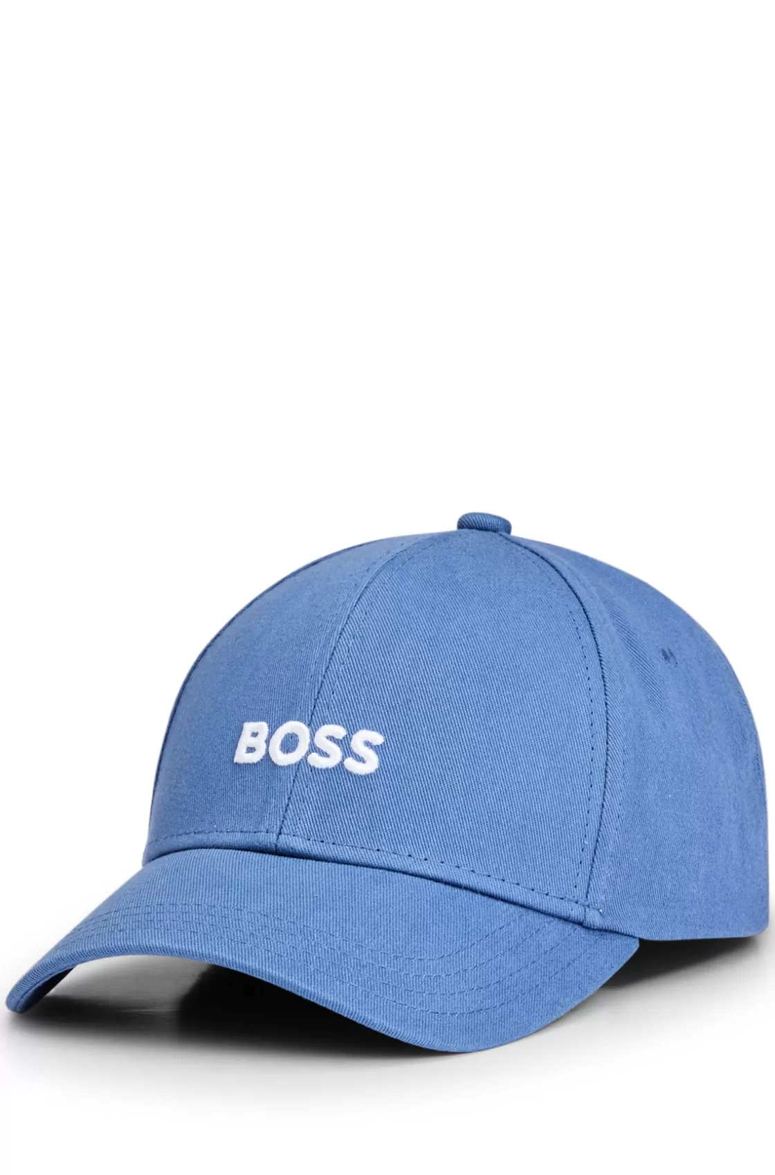 HUGO BOSS Cotton-twill Cap With Embroidered Logo Light Blue Discount