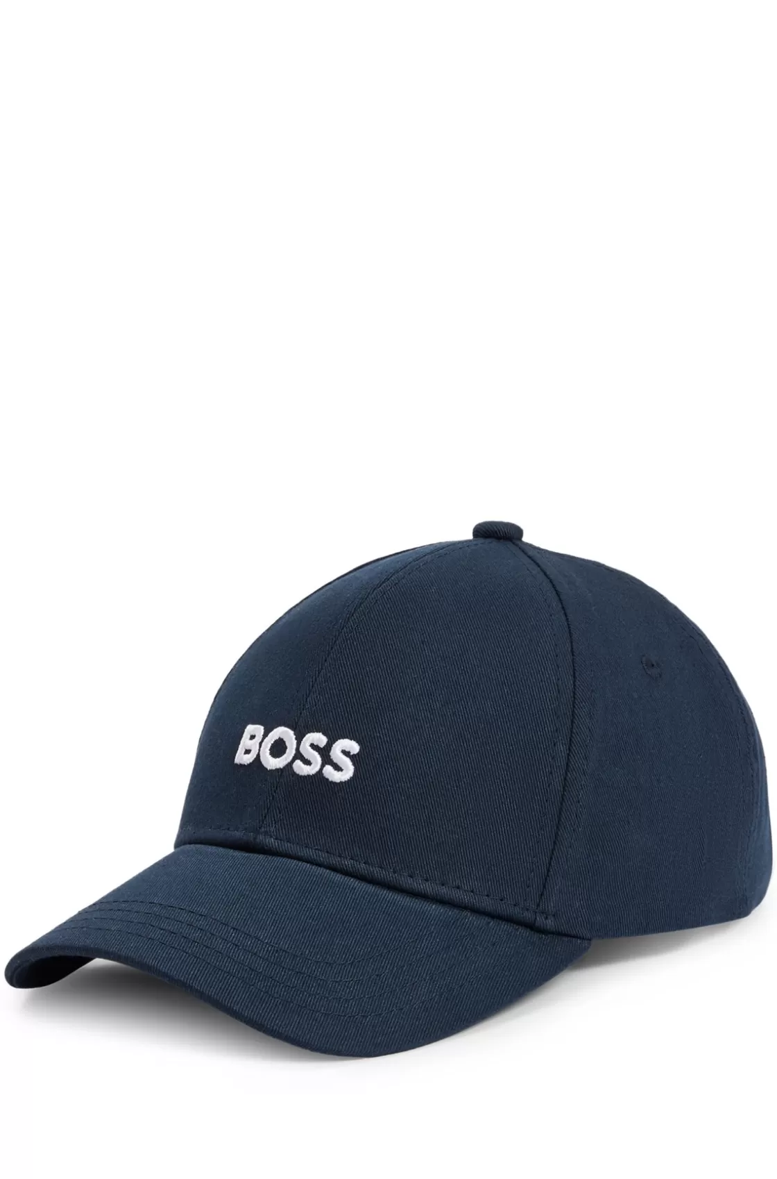 HUGO BOSS Cotton-twill Cap With Embroidered Logo Dark Blue Flash Sale