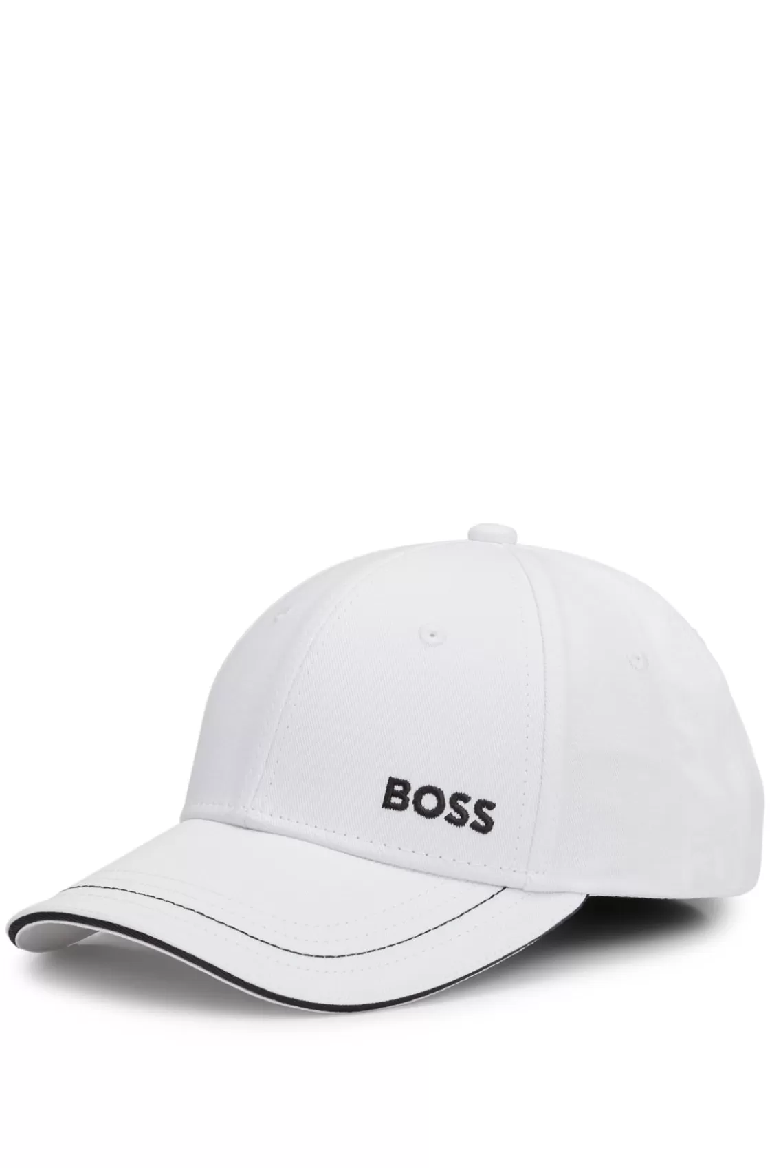 HUGO BOSS Cotton-twill Cap With Embroidered Logo And Metal Buckle White Sale