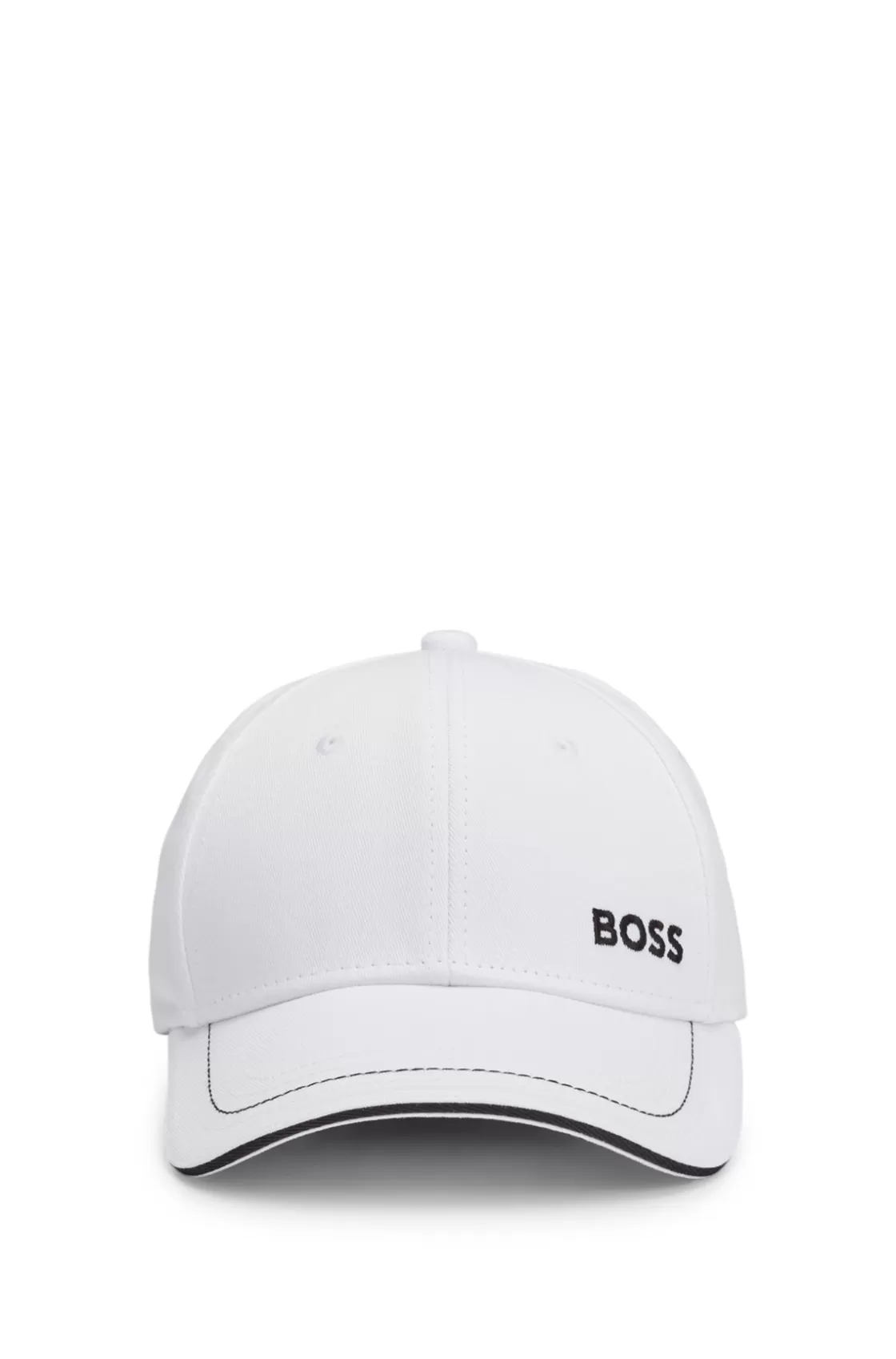 HUGO BOSS Cotton-twill Cap With Embroidered Logo And Metal Buckle White Sale