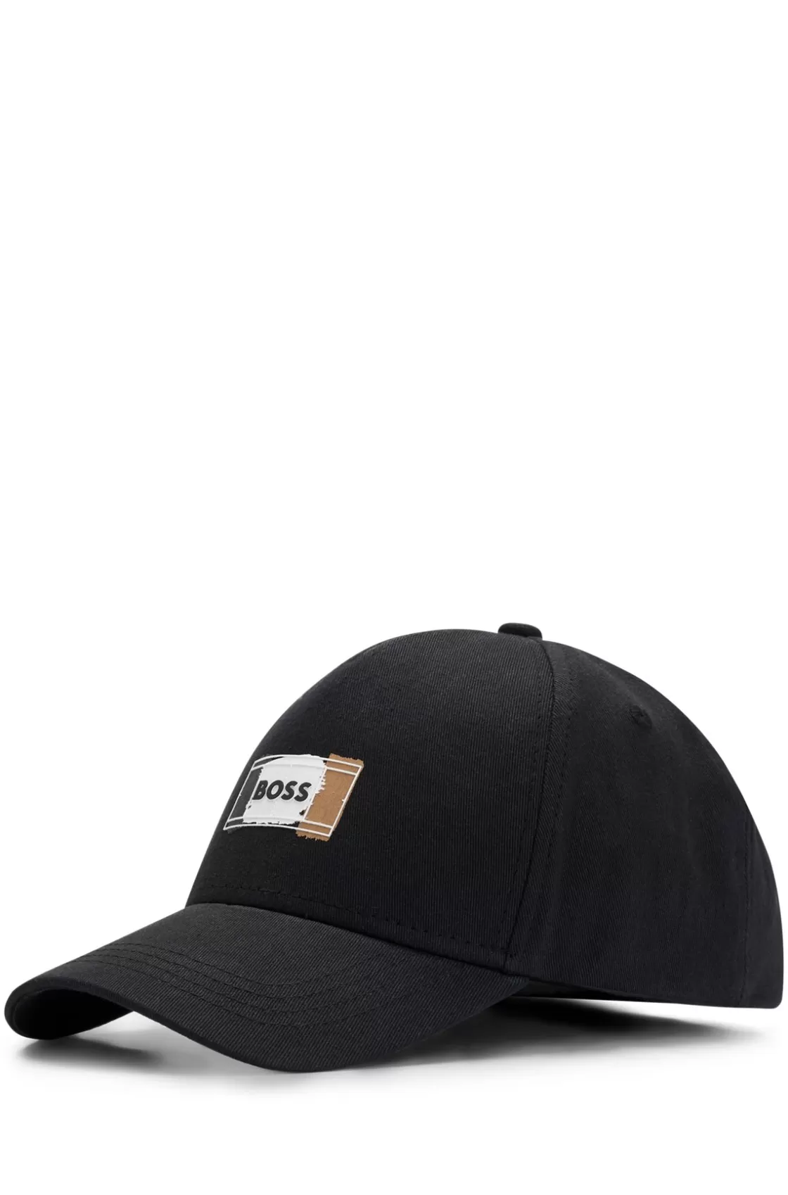 HUGO BOSS Cotton-twill Cap With Signature Logo Print Black Fashion