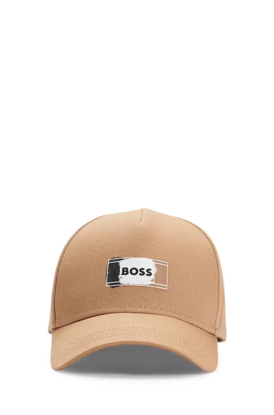 HUGO BOSS Cotton-twill Cap With Signature Logo Print Beige Outlet