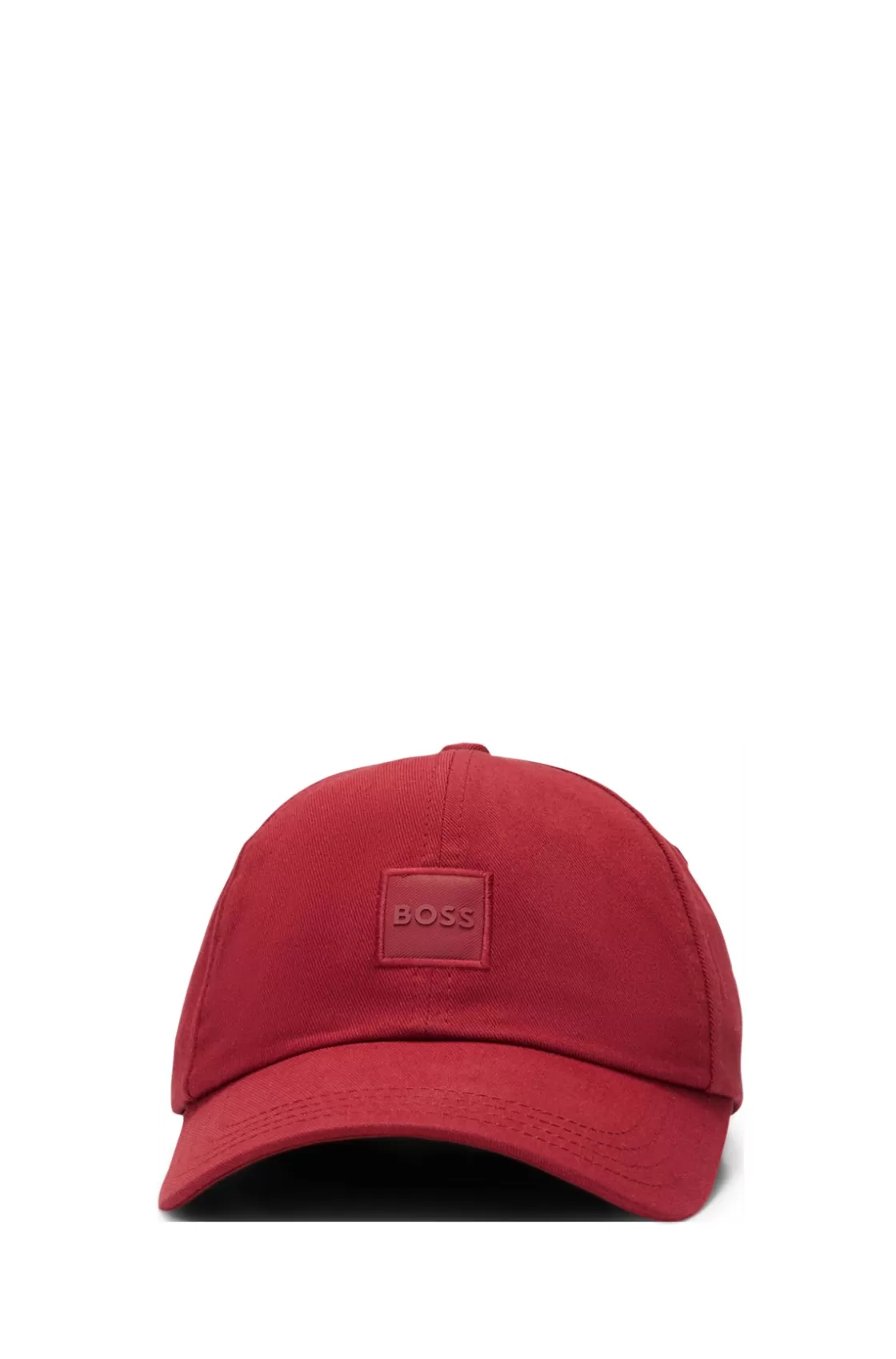 HUGO BOSS Cotton-twill Cap With Tonal Logo Patch Light Red New
