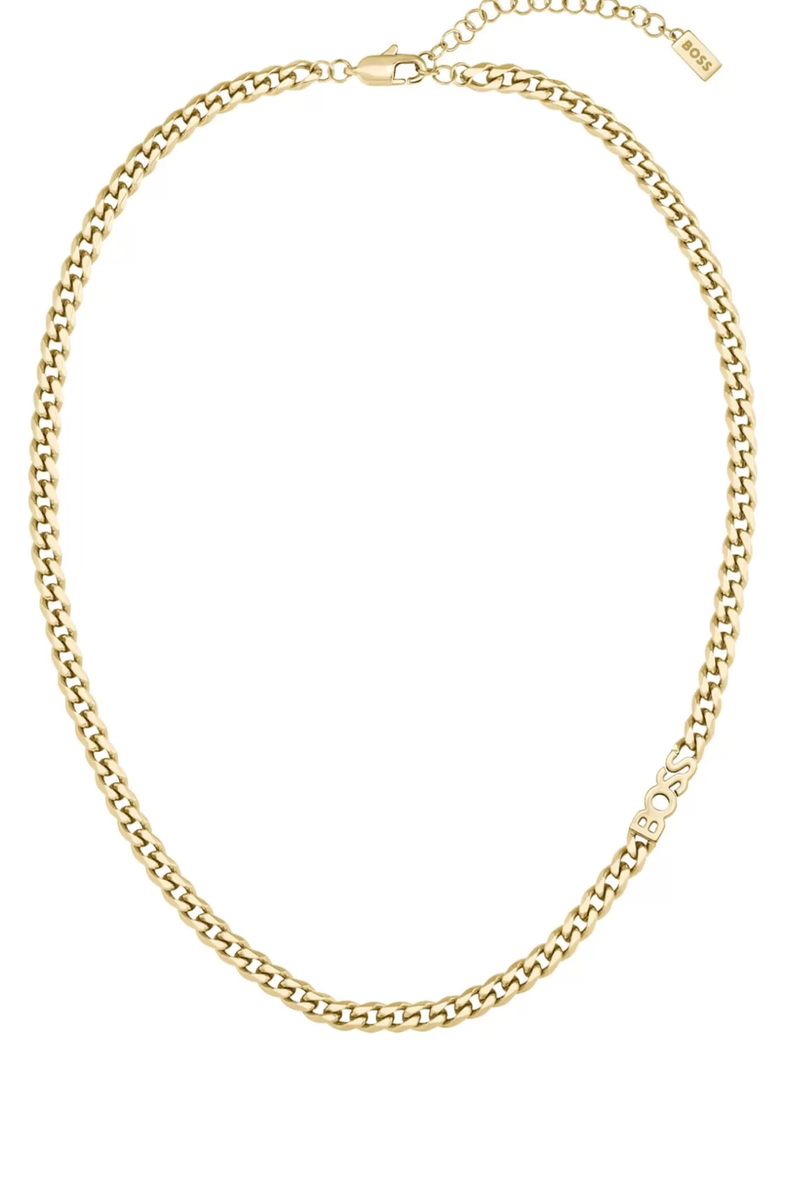 HUGO BOSS Curb-chain Logo Necklace In Gold-tone Steel Assorted-Pre-Pack Discount