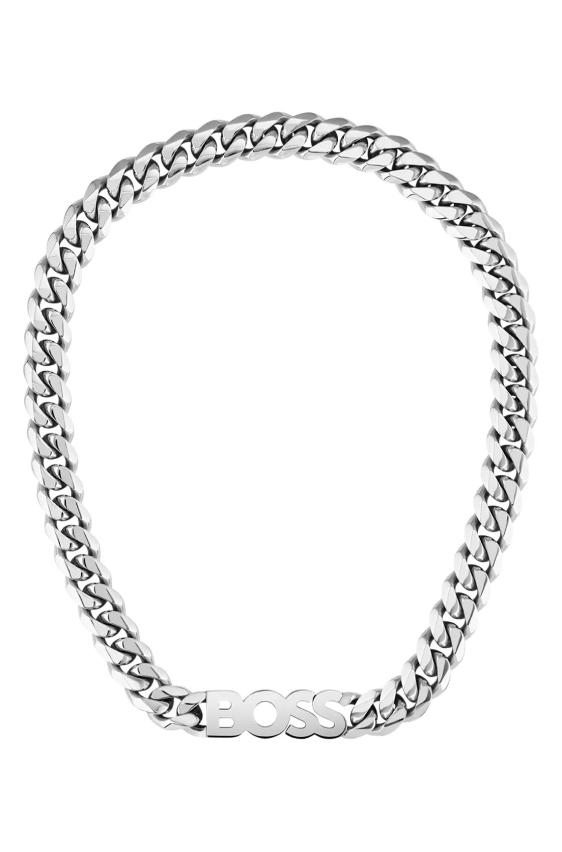 HUGO BOSS Curb-chain Necklace With Logo Plate Assorted-Pre-Pack Flash Sale