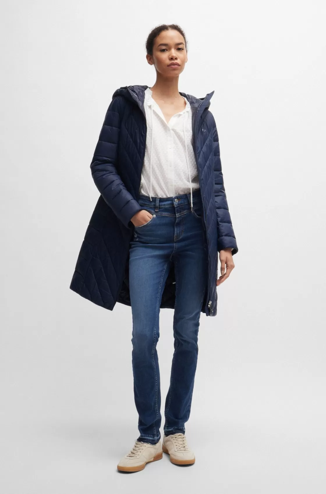HUGO BOSS Dark-blue Jeans In Supreme-movement Denim Dark Blue Fashion