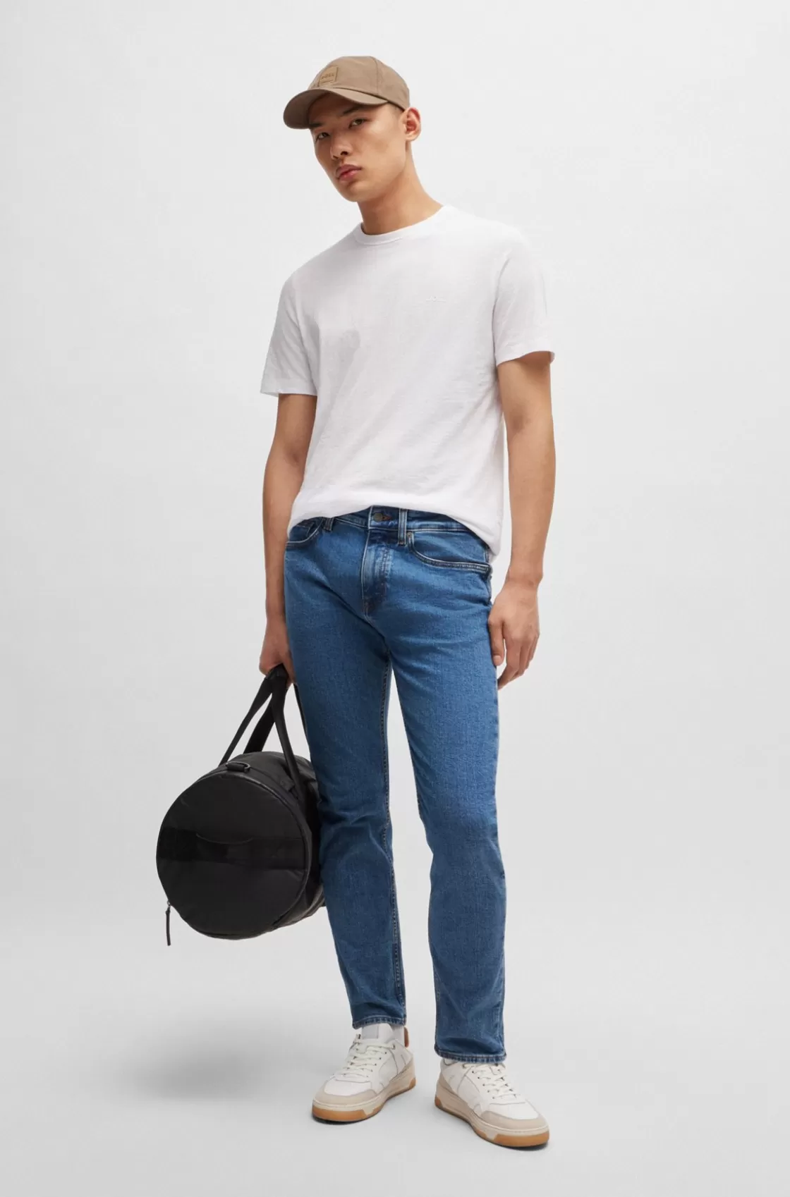 HUGO BOSS Delaware Slim-fit Jeans In Stretch Denim Blue Clearance