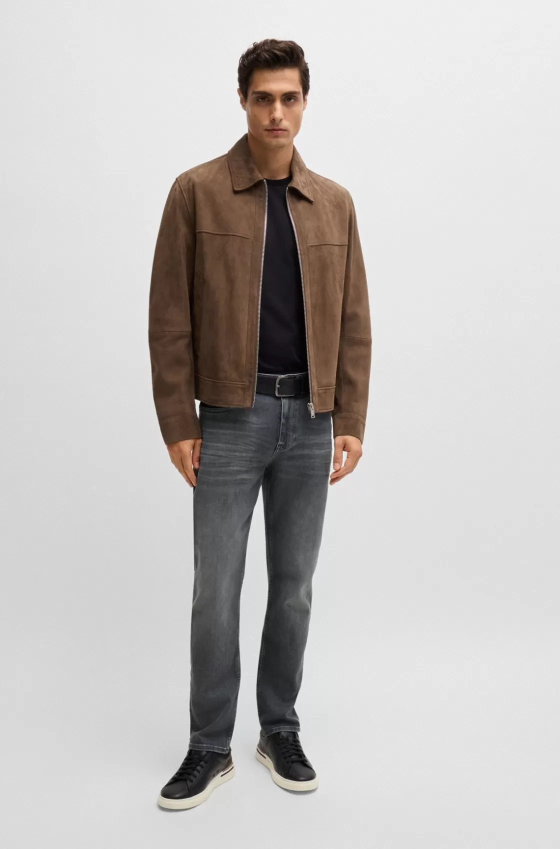 HUGO BOSS Delaware Slim-fit Jeans In Gray Stretch Denim Grey Best