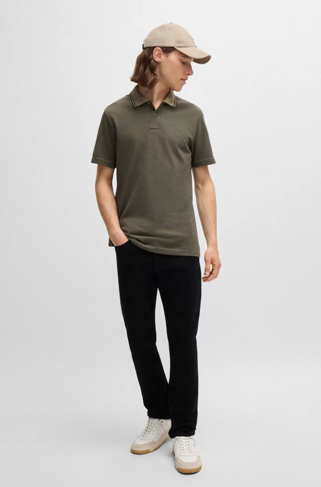 HUGO BOSS Delaware Slim-fit Jeans In Stay- Comfort-stretch Denim Black Flash Sale