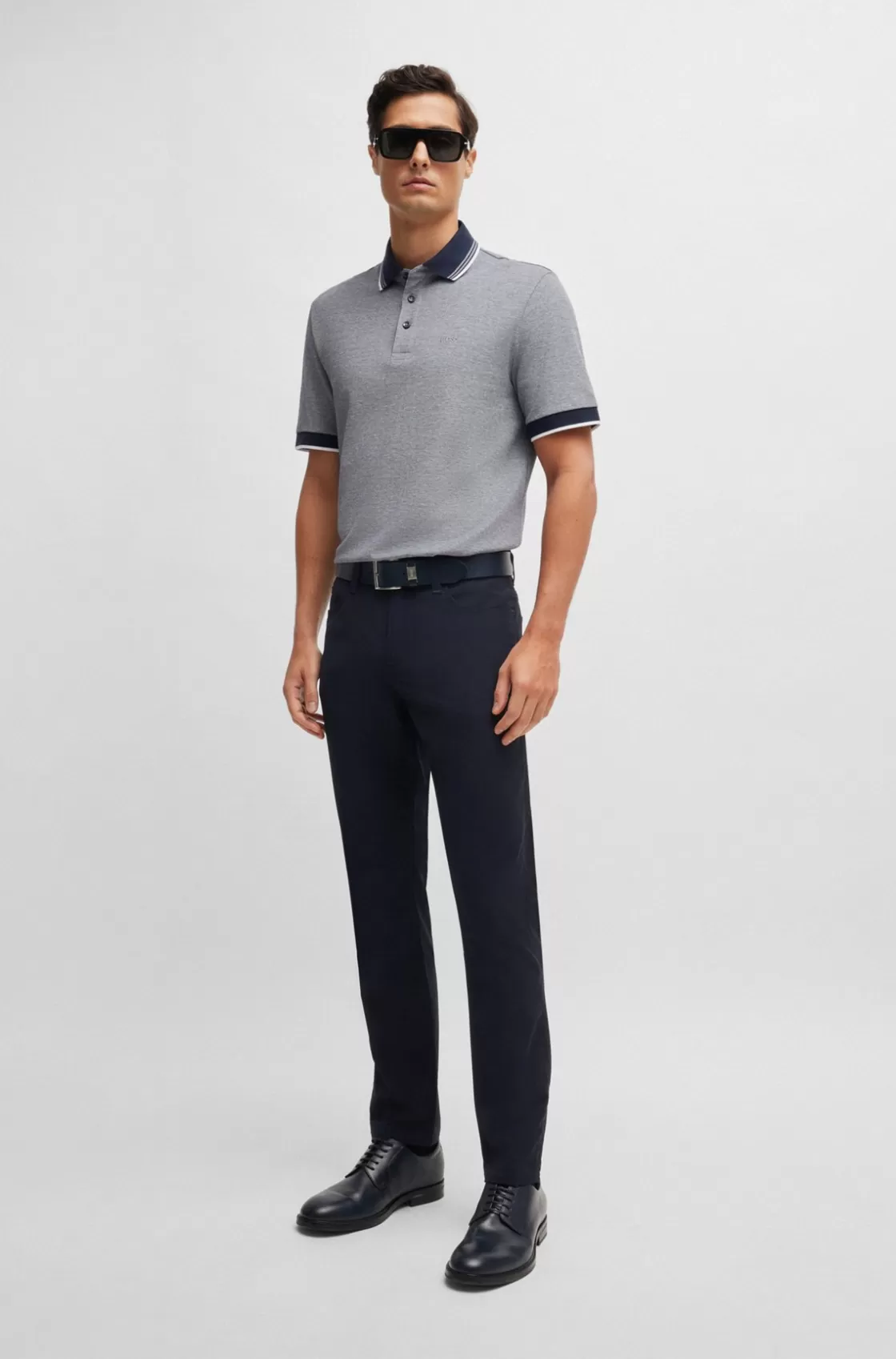 HUGO BOSS Delaware Slim-fit Jeans In Woven Stretch Material Dark Blue Online