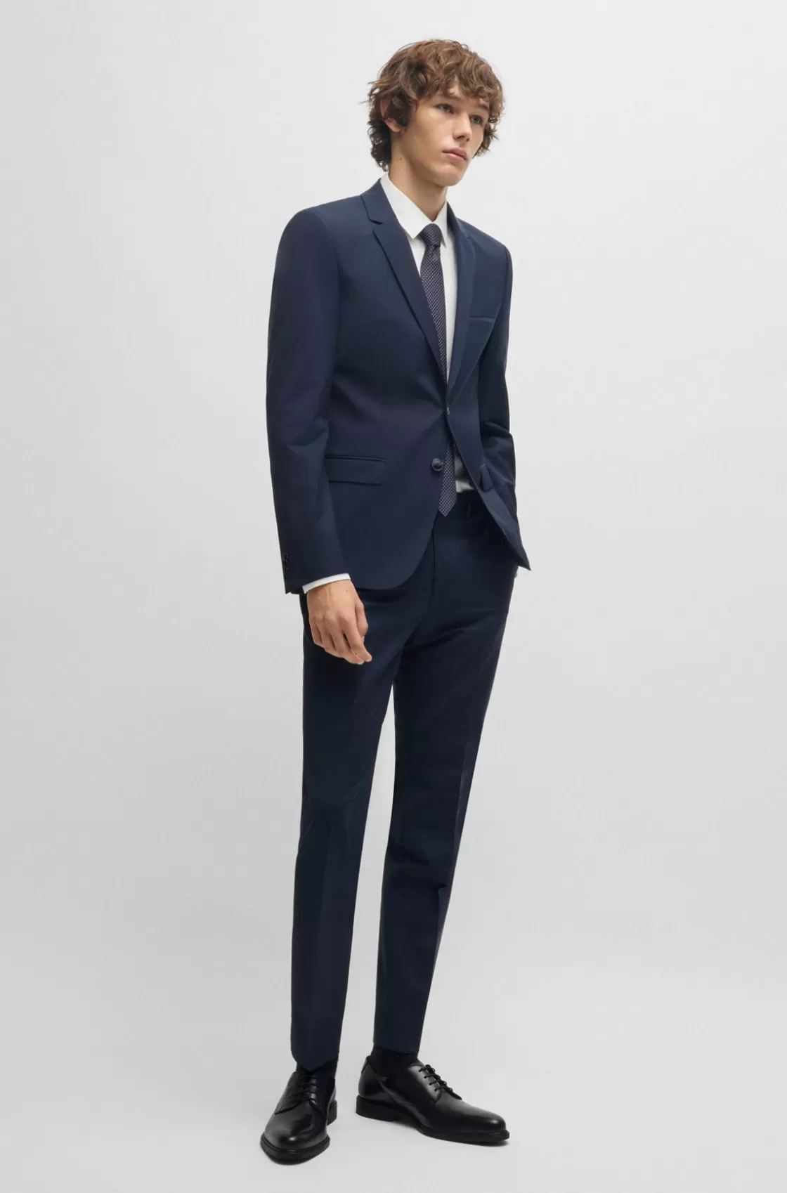HUGO BOSS Derby Shoes In Nappa Leather With Embossed Logo Black Best Sale