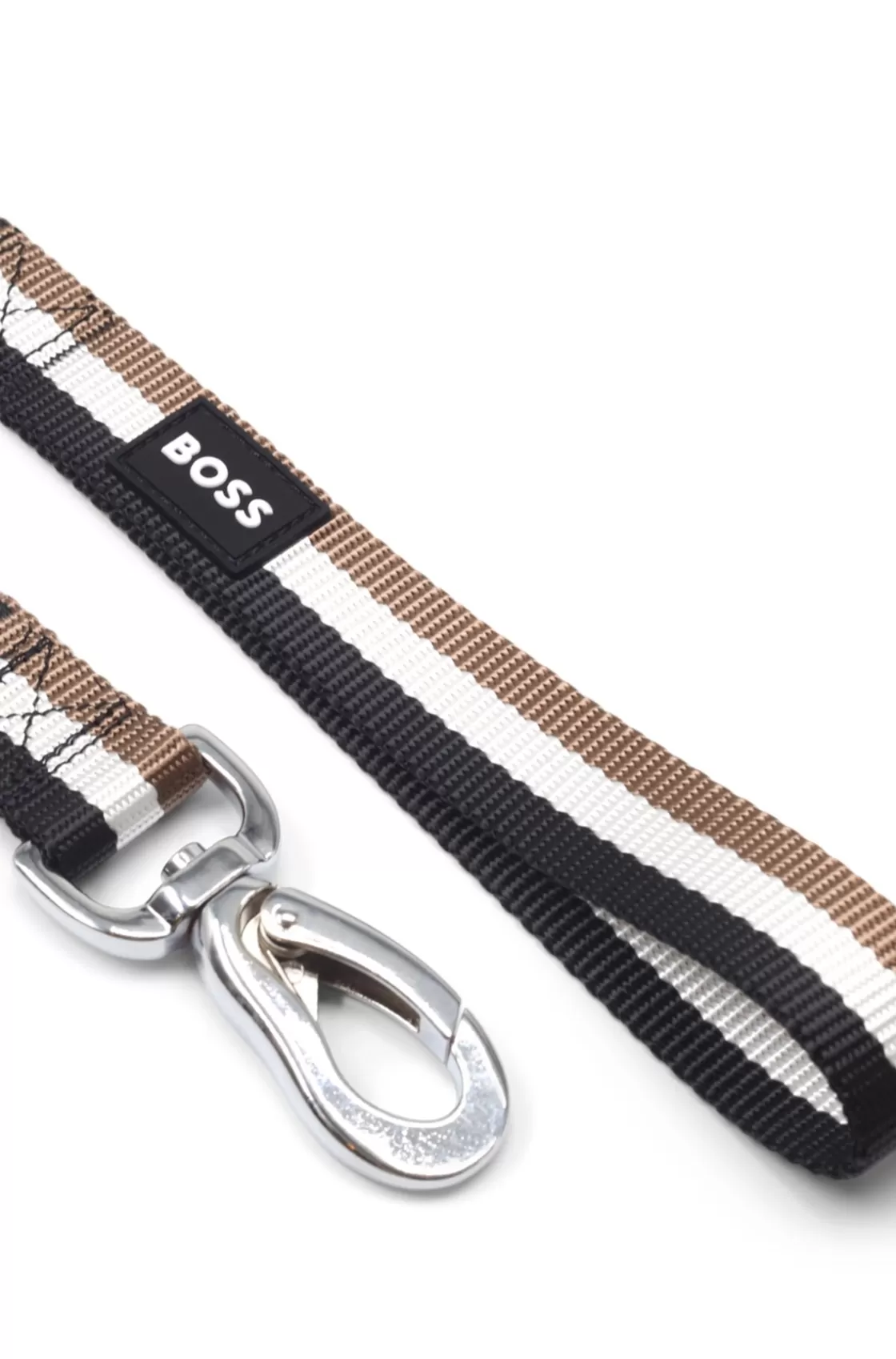 HUGO BOSS Dog Leash With Silicone Logo Patch White Fashion