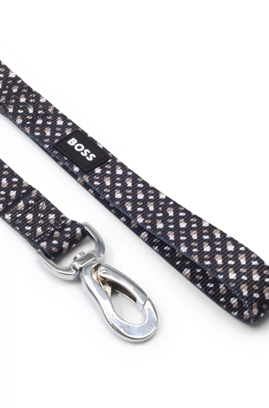 HUGO BOSS Dog Leash With Silicone Logo Patch Black Store