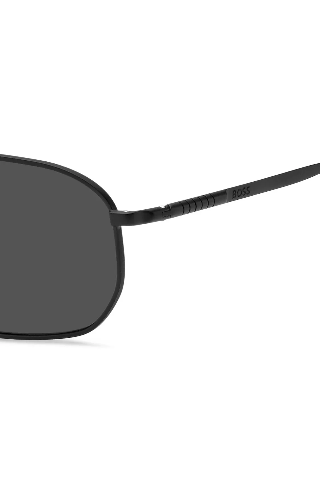 HUGO BOSS Double-bridge Sunglasses In Black Steel With Tubular Temples Assorted-Pre-Pack Fashion