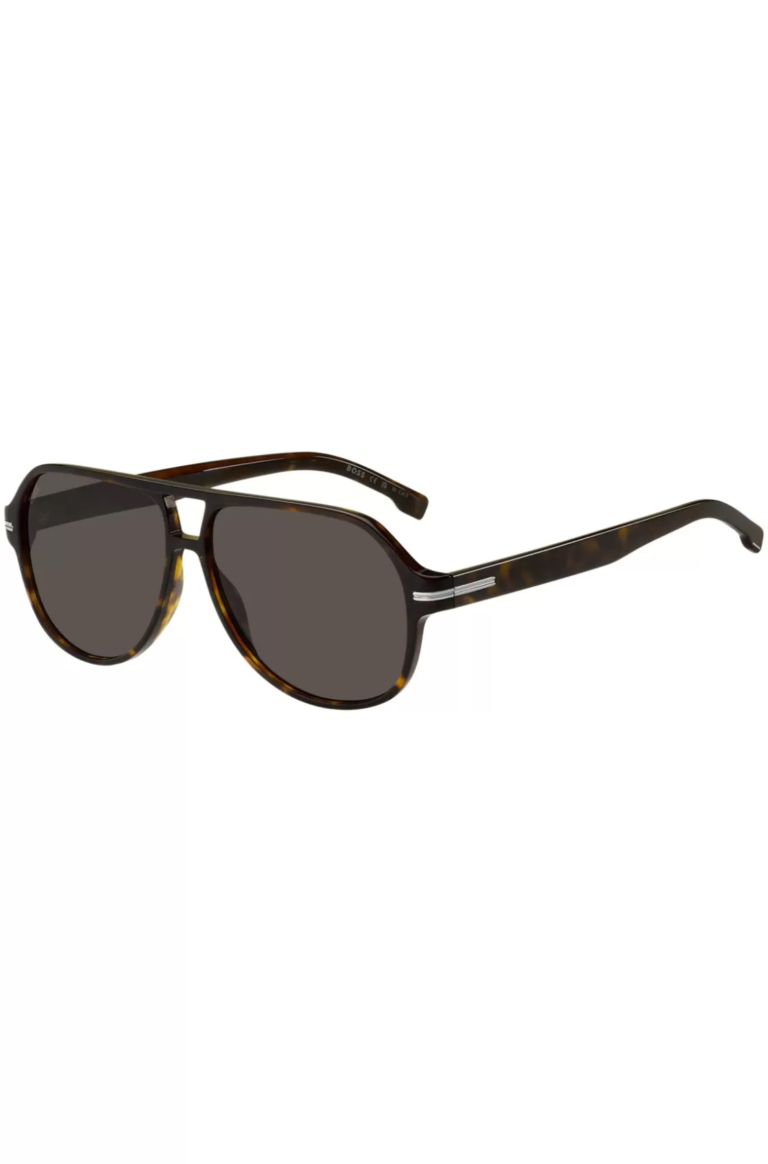 HUGO BOSS Double-bridge Sunglasses In Havana Acetate With Signature Hardware Assorted-Pre-Pack Shop