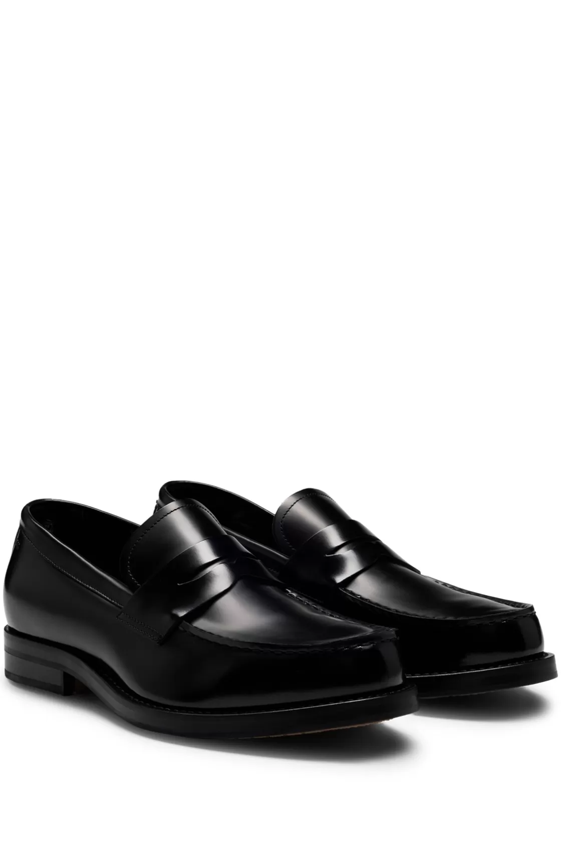 HUGO BOSS Dressletic Leather Loafers Black Best
