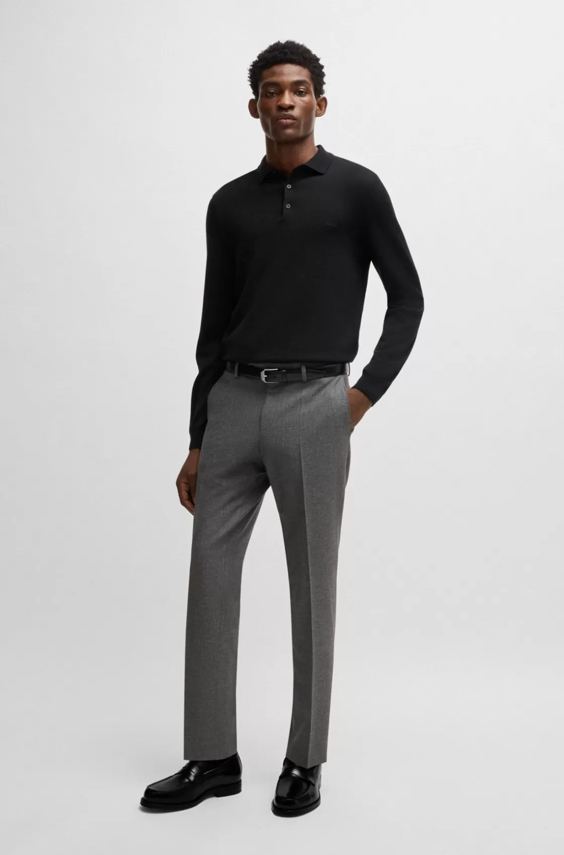 HUGO BOSS Dressletic Leather Loafers Black Best