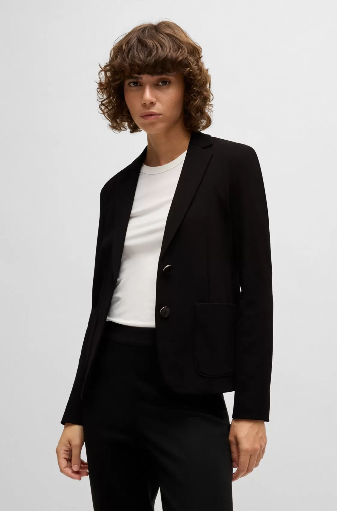 HUGO BOSS Extra-slim-fit Jacket In Stretch Fabric Black Fashion