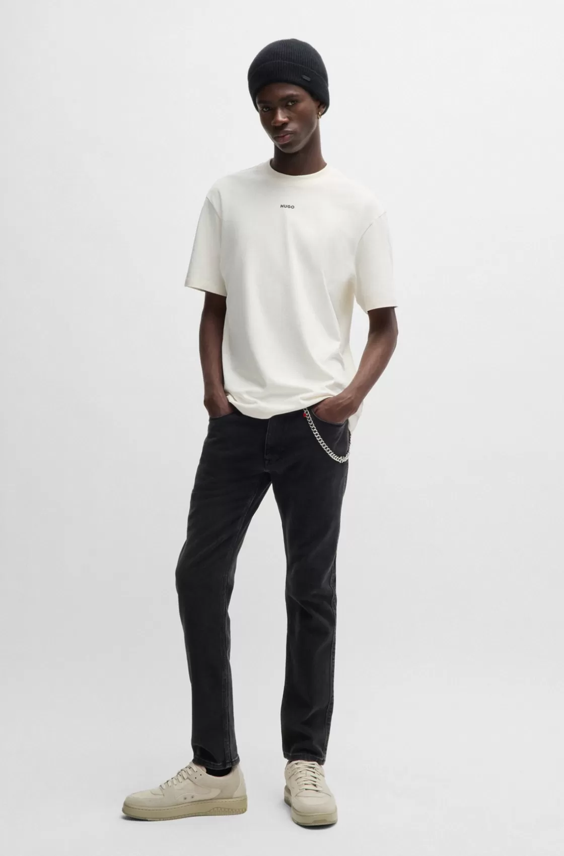 HUGO BOSS Extra-slim-fit Jeans In Soft-touch Denim Black Discount