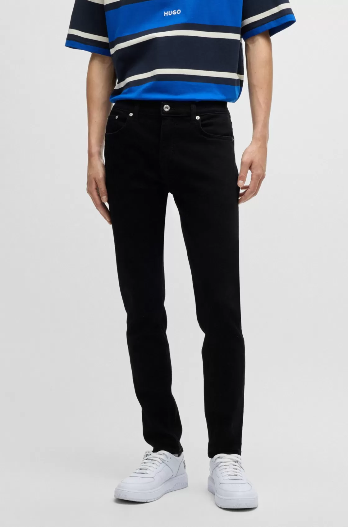 HUGO BOSS Extra-slim-fit Jeans In Stretch Denim Black Discount