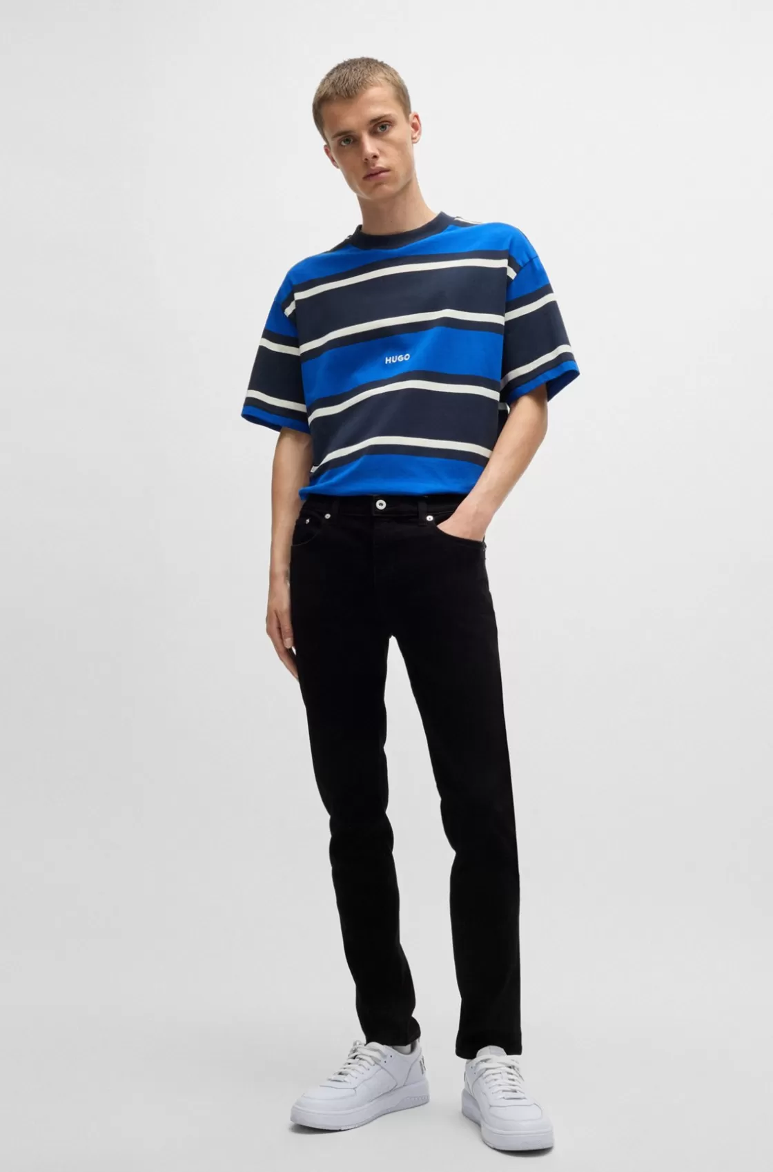 HUGO BOSS Extra-slim-fit Jeans In Stretch Denim Black Discount