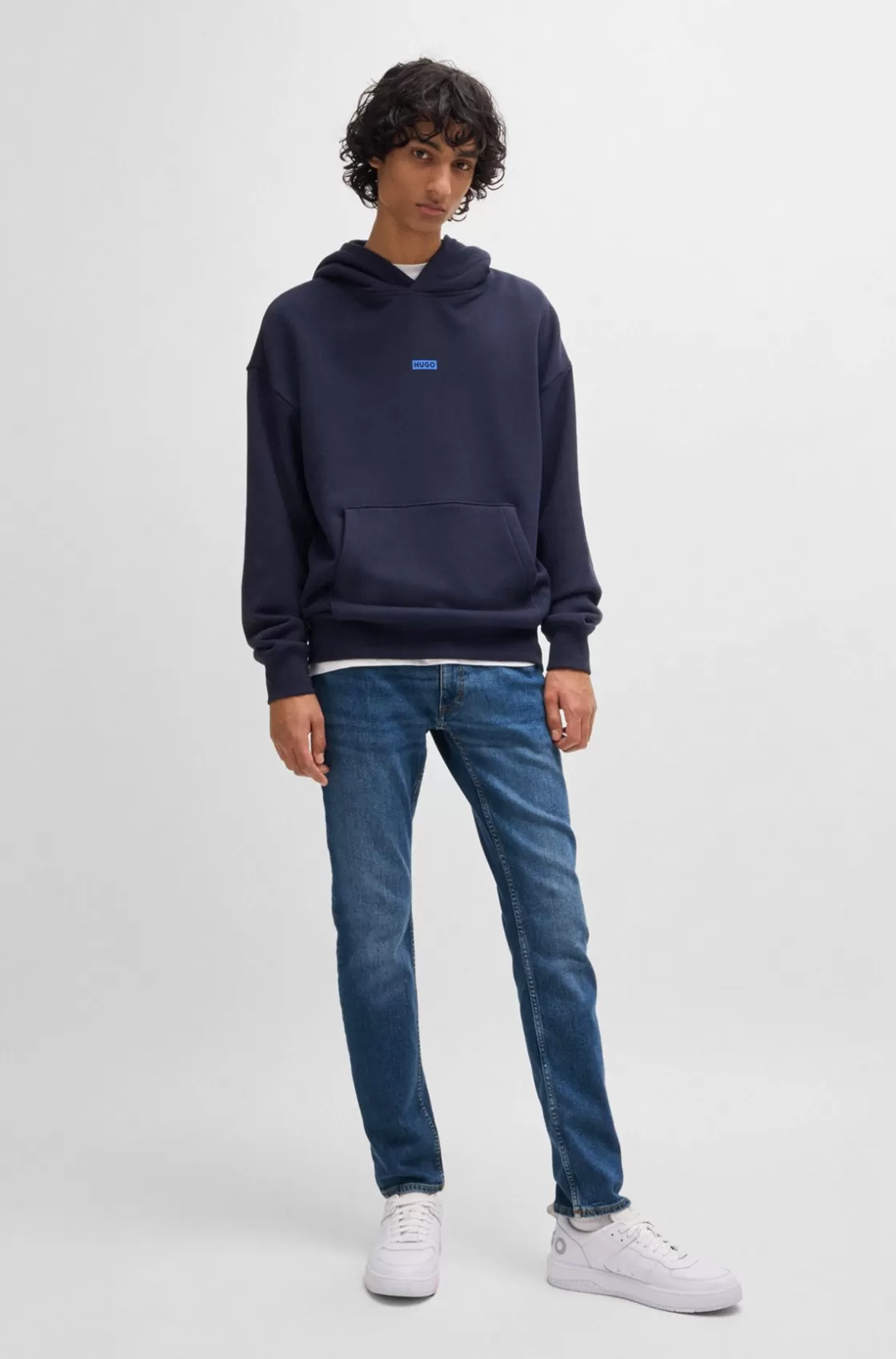 HUGO BOSS Extra-slim-fit Jeans In Navy Stonewashed Stretch Denim Dark Blue Best