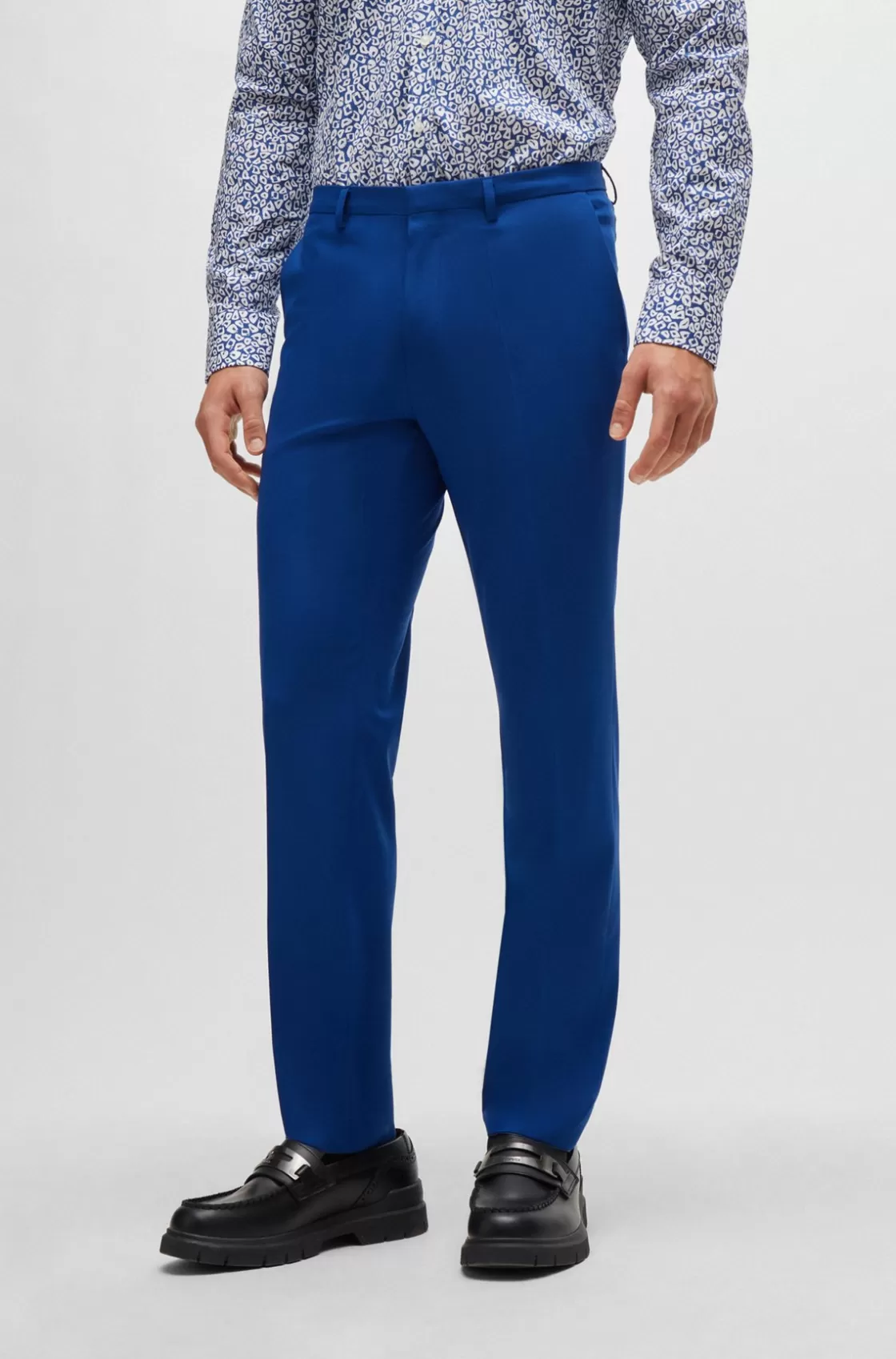 HUGO BOSS Extra-slim-fit Trousers In Performance-stretch Cloth Blue Best