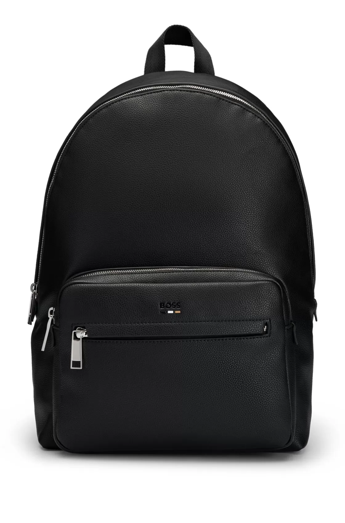 HUGO BOSS Faux-leather Backpack With Logo And Signature Stripe Black Sale