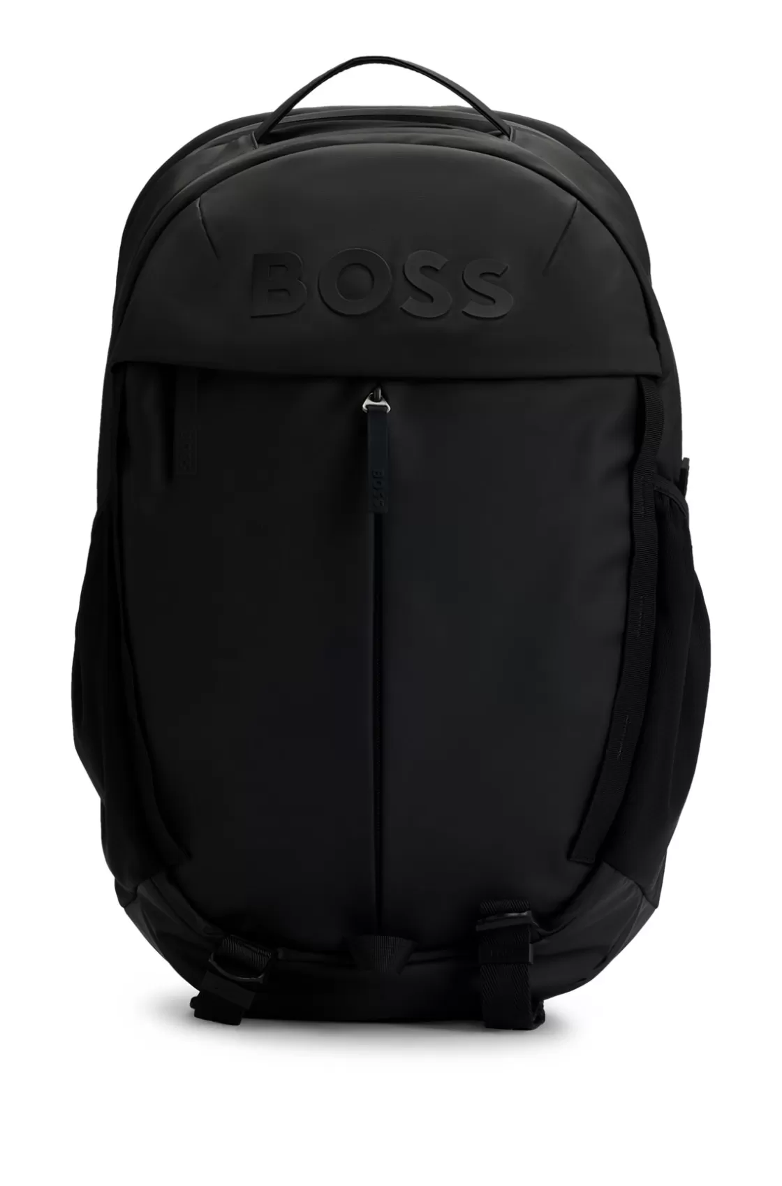 HUGO BOSS Faux-leather Backpack With Logo Details Black Clearance