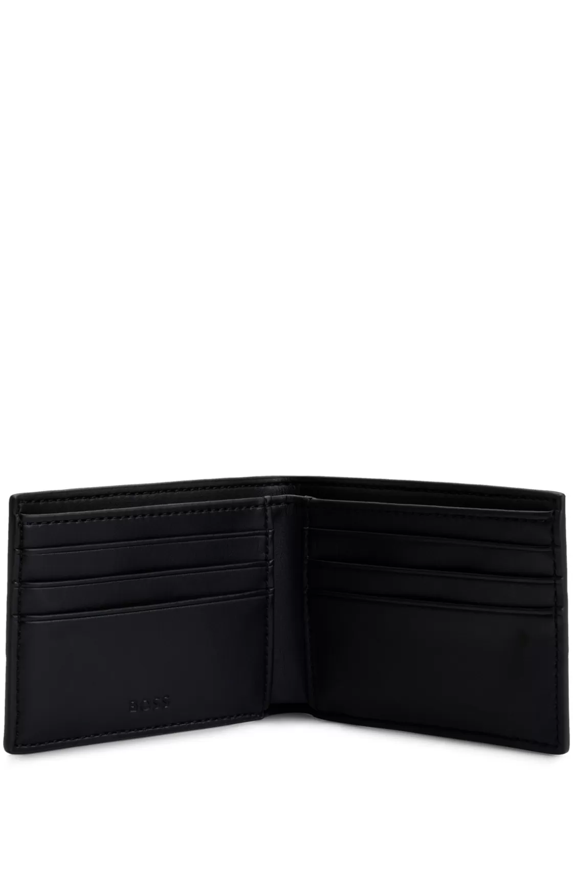 HUGO BOSS Faux-leather Wallet With Signature-stripe Details Black Discount