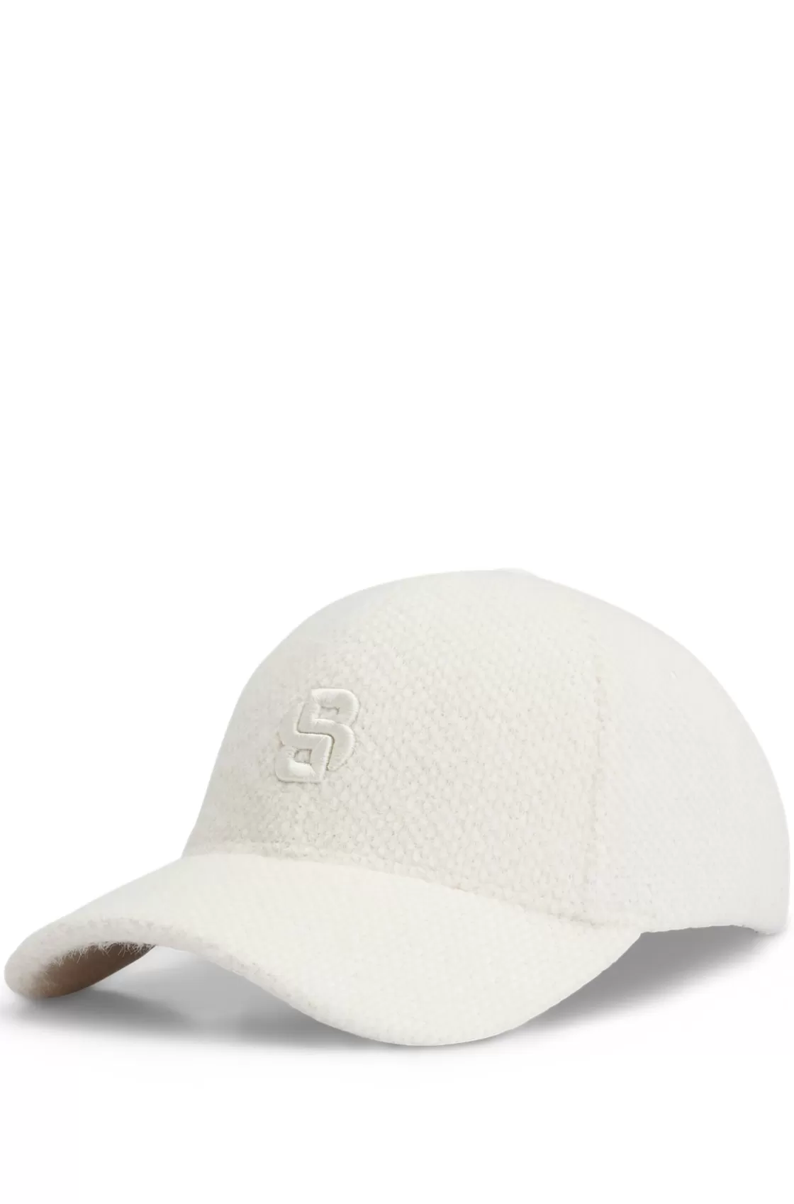 HUGO BOSS Fluffy-jersey Cap With Double B Monogram White Cheap