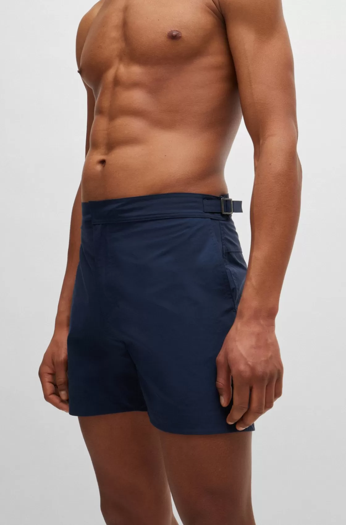HUGO BOSS Fully Lined Swim Shorts With Adjustable Waist Dark Blue Cheap