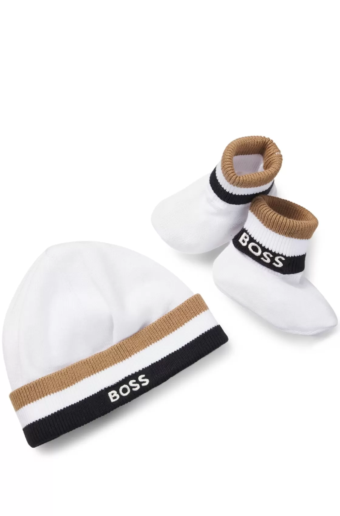 HUGO BOSS Gift-boxed Beanie Hat And Booties For Babies White Online