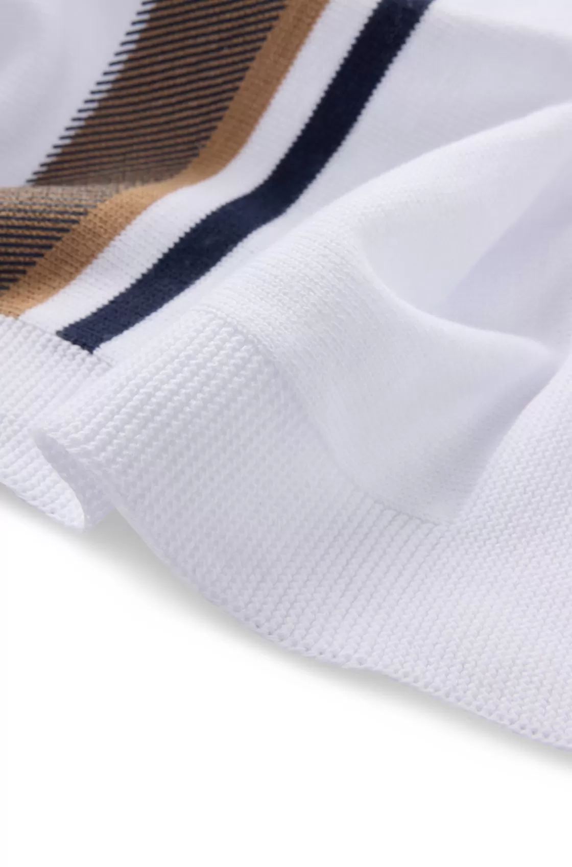 HUGO BOSS Gift-boxed Cotton Blanket For Babies White Sale