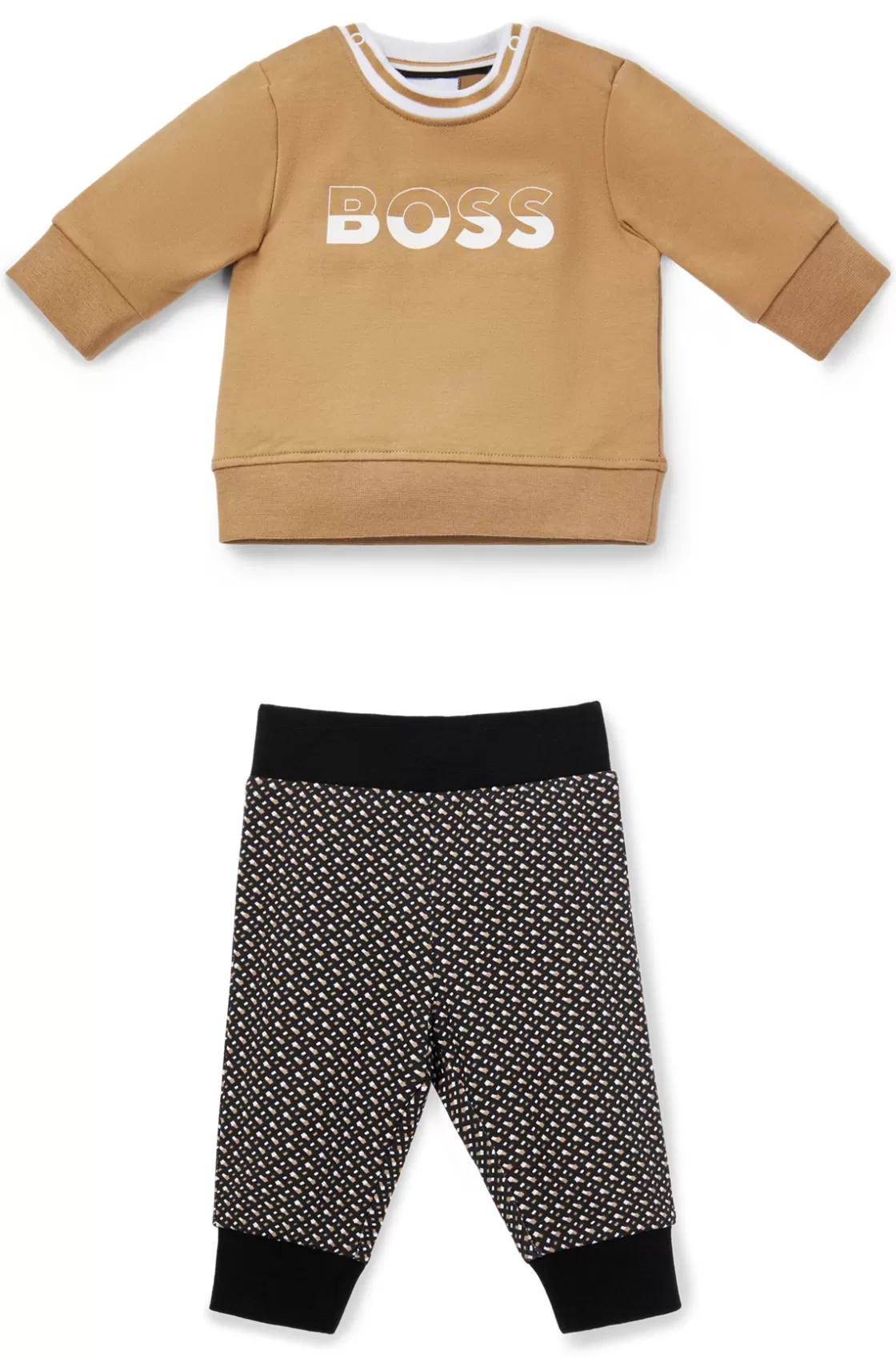 HUGO BOSS Gift-boxed Logo Tracksuit For Babies Brown New