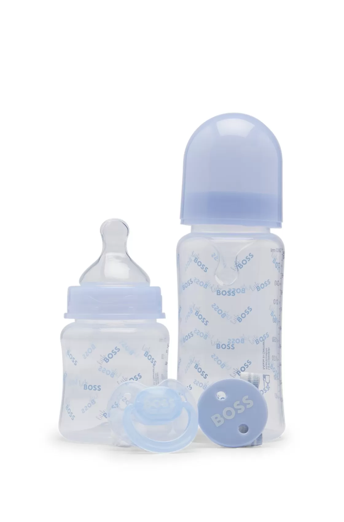 HUGO BOSS Gift-boxed Set Of Baby Bottles, Dummy And Clip Light Blue Shop