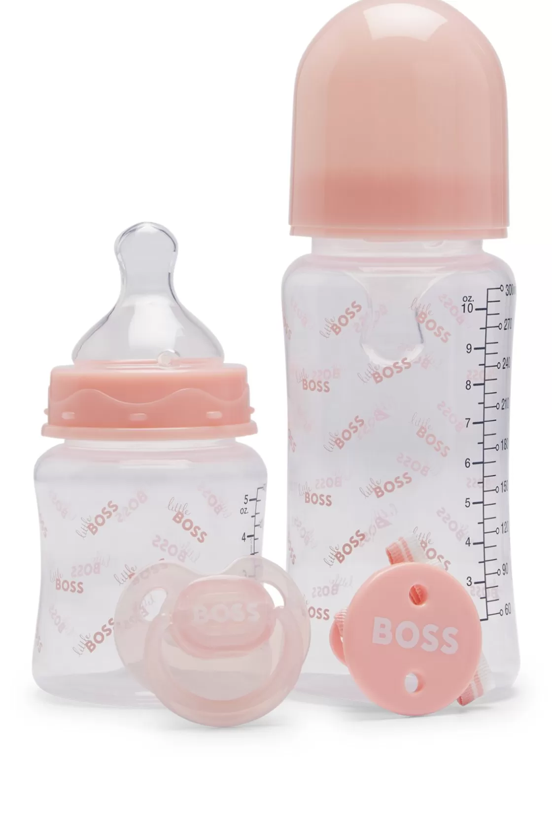 HUGO BOSS Gift-boxed Set Of Baby Bottles, Dummy And Clip light pink New