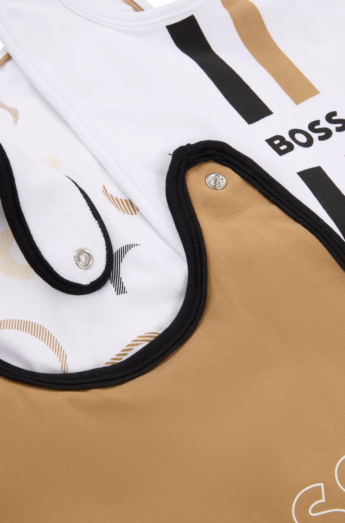 HUGO BOSS Gift-boxed Set Of Three Baby Bibs In Cotton White Sale