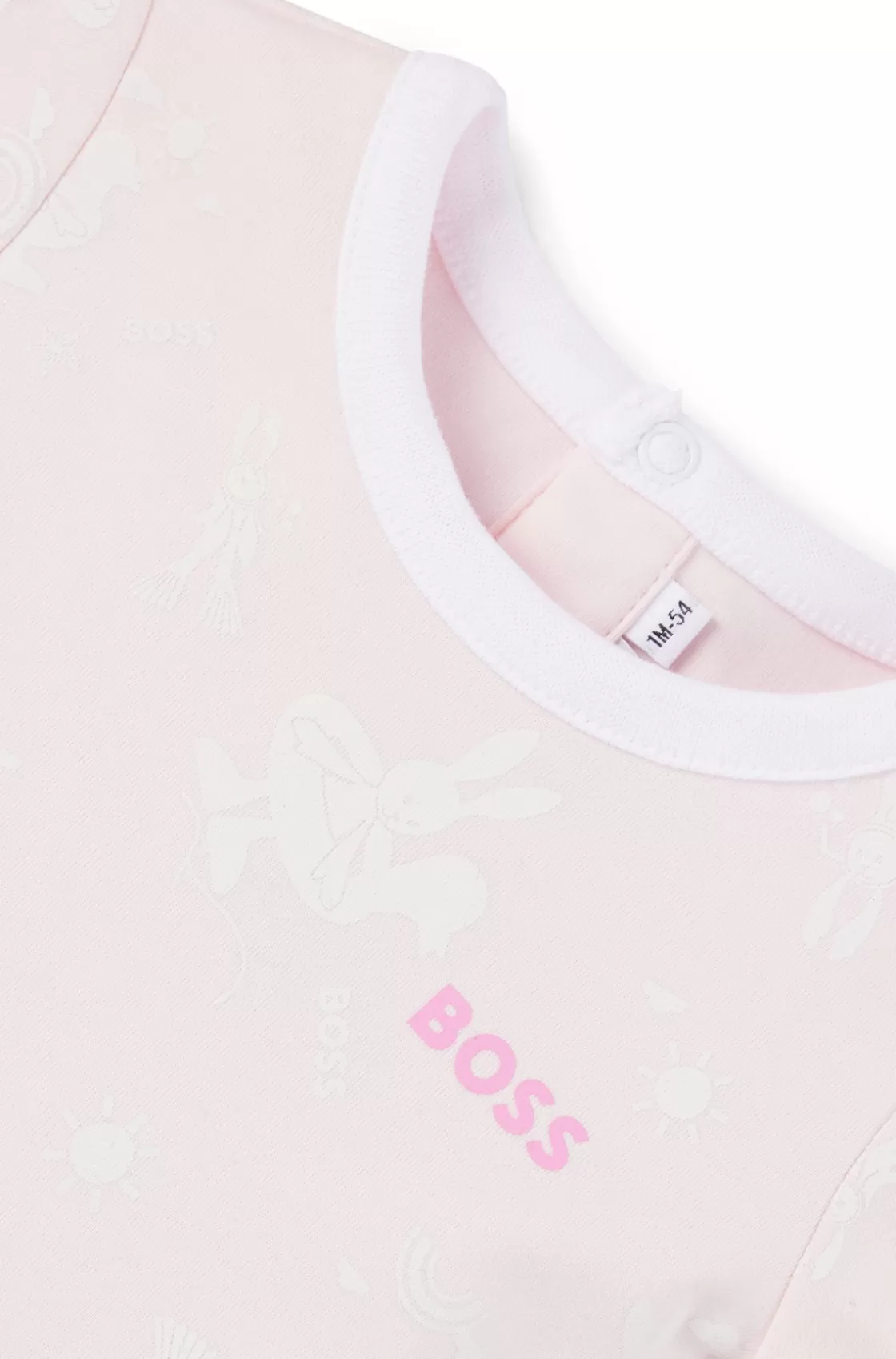 HUGO BOSS Gift-boxed Sleepsuit And Hat For Babies light pink New