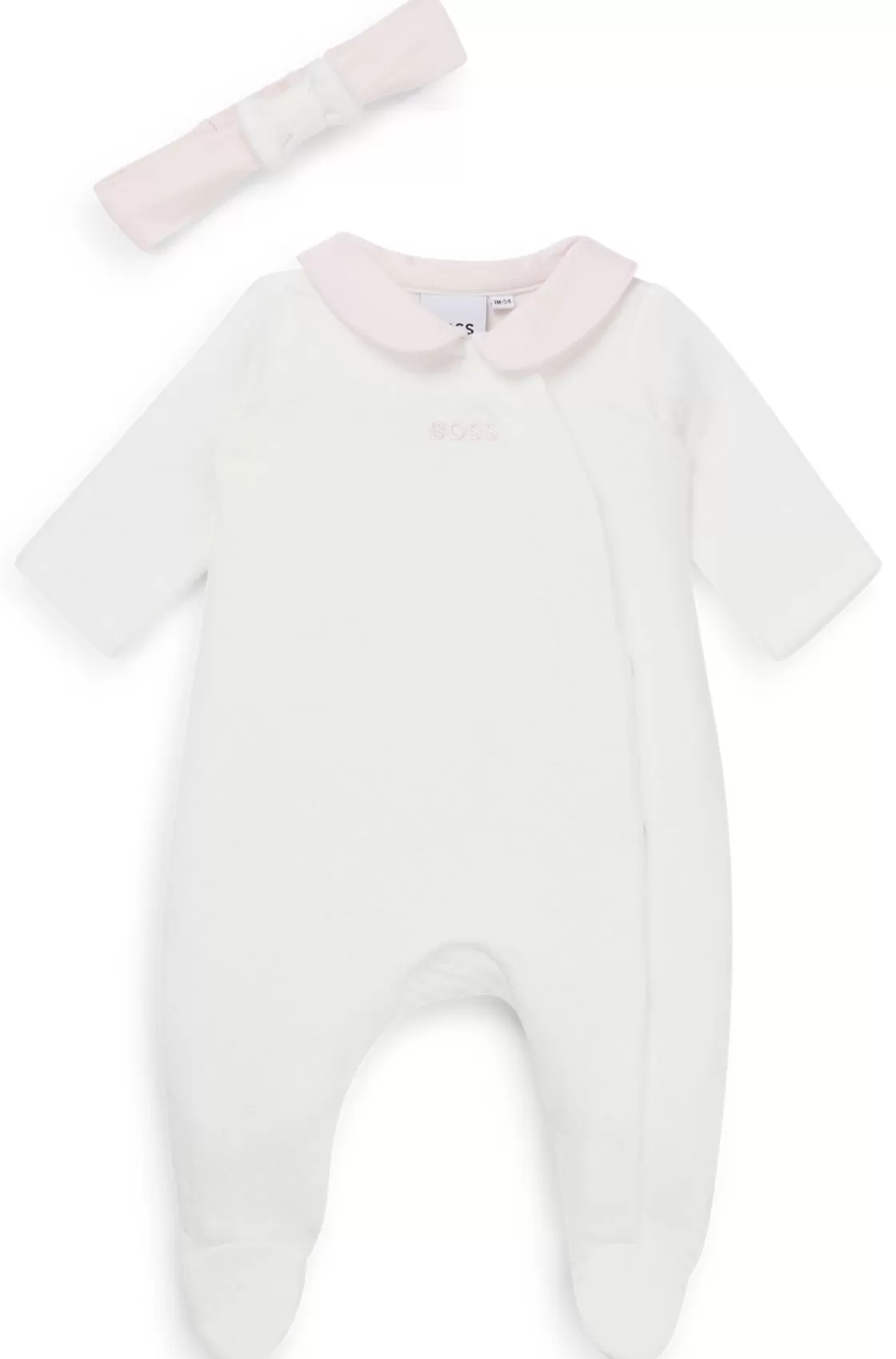 HUGO BOSS Gift-boxed Sleepsuit And Headband For Babies White Outlet