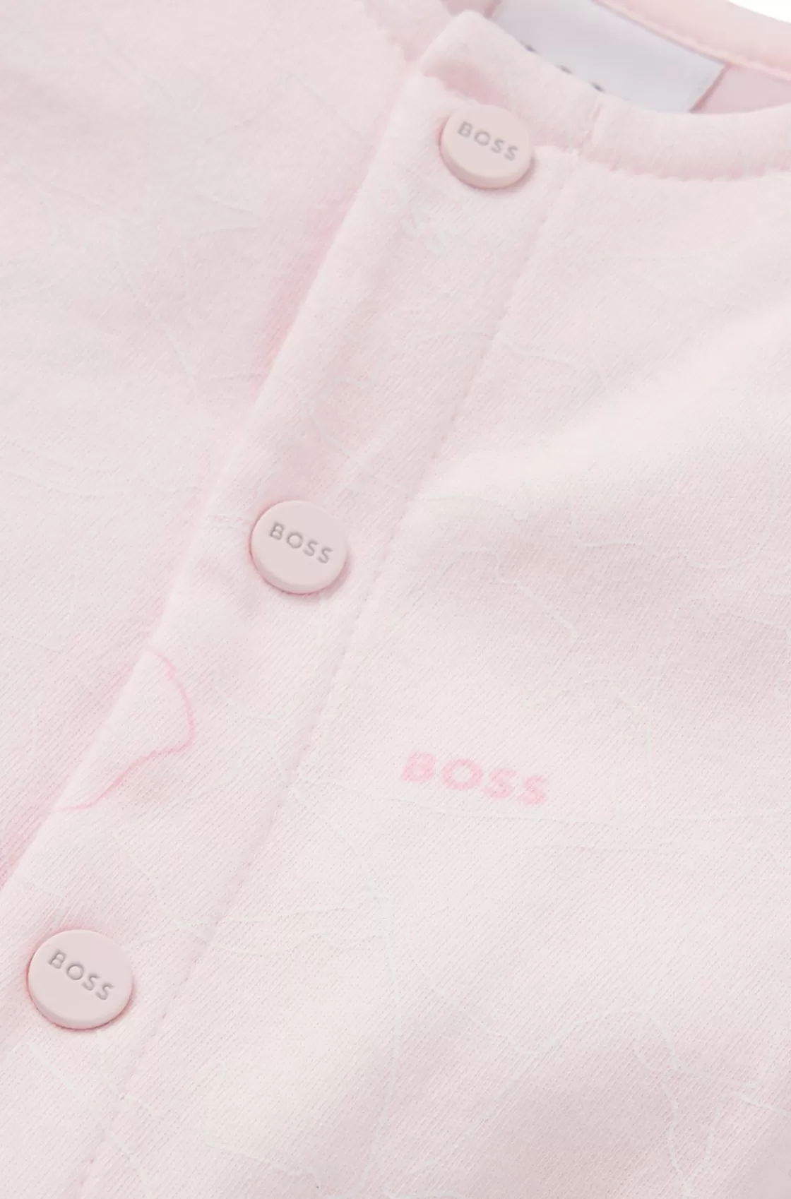 HUGO BOSS Gift-boxed Sleepsuit And Headband Set For Babies light pink New