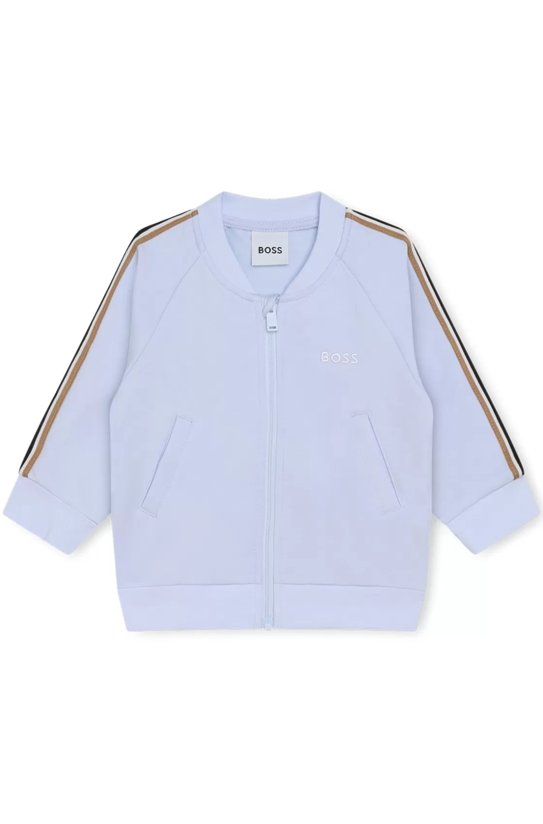 HUGO BOSS Gift-boxed Three-piece Tracksuit Set For Babies Light Blue Online