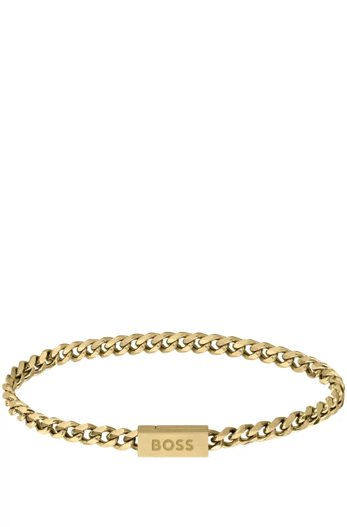 HUGO BOSS Gold-tone Chain Cuff With Logo Closure Assorted-Pre-Pack Clearance