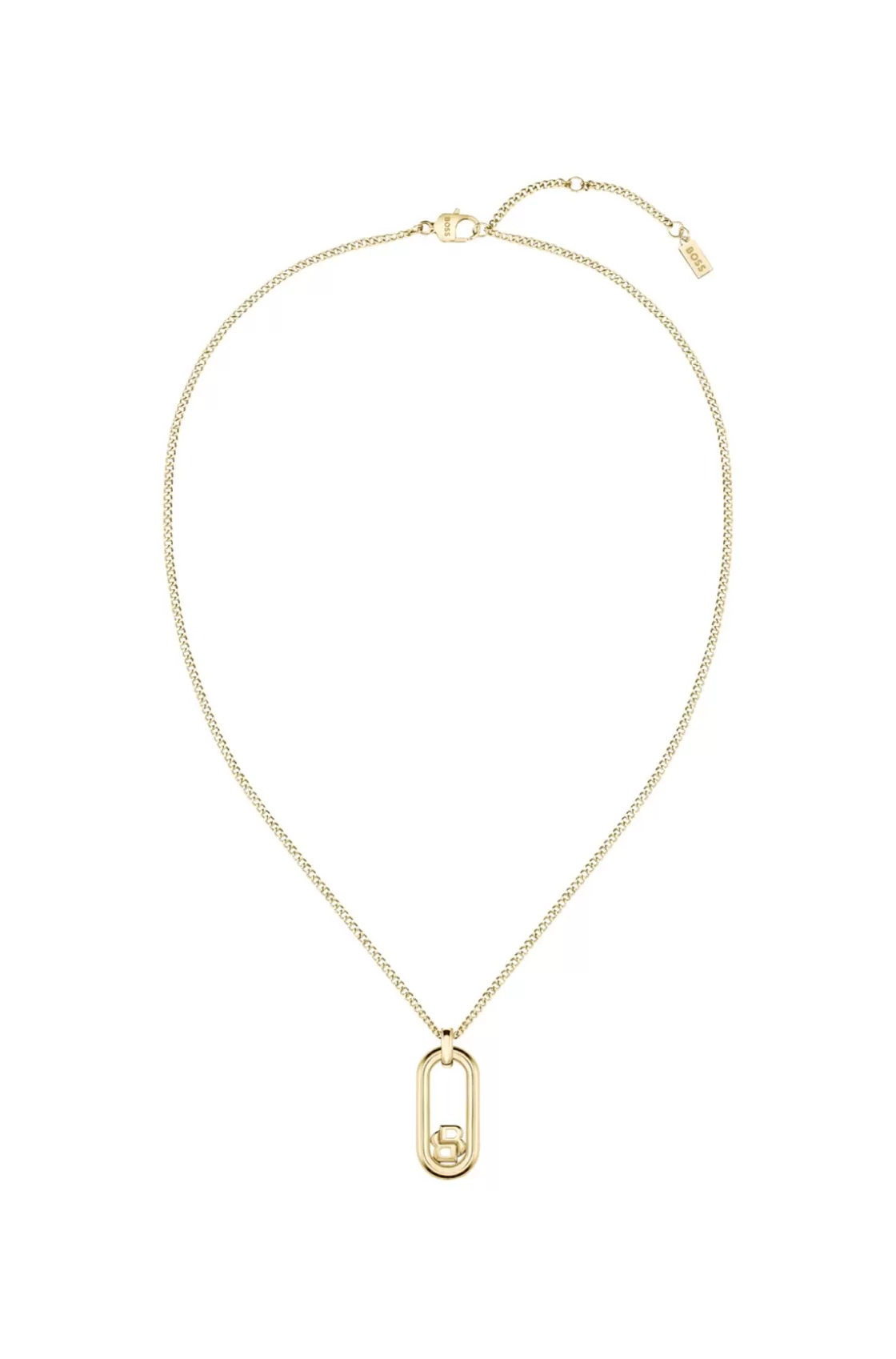HUGO BOSS Gold-tone Chain Necklace With Double B Monogram Pendant Assorted-Pre-Pack Discount